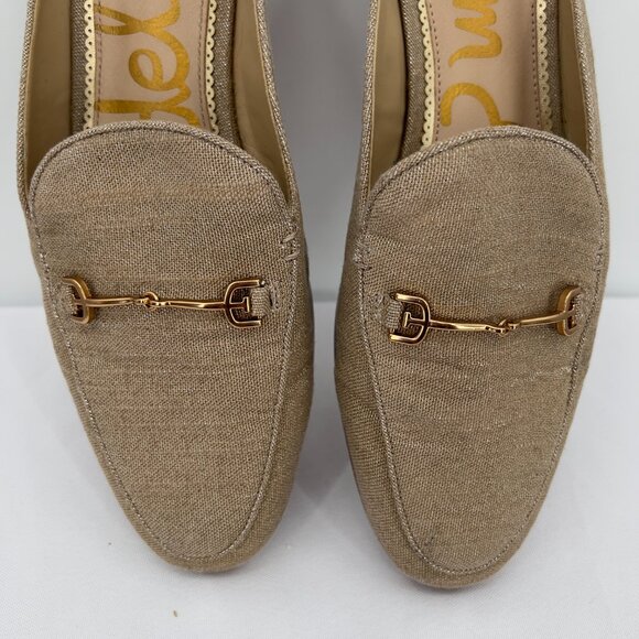 Sam Edelman Tan Linen Slip-On Mules Loafers Women’s 10M - Picture 3 of 11